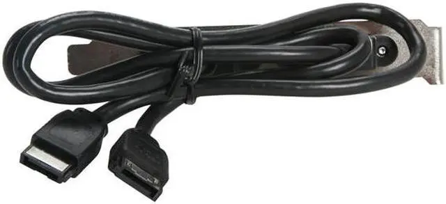 Alt view image 3 of 3 - Nippon Labs eSATA Bracket Two SATA II internal cable to 2 port ESATA bracket for SATA I and SATA II Hard Drive Model ESATAB-2P