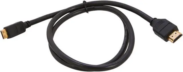 Alt view image 2 of 3 - Nippon Labs Premium 3 ft. HDMI to mini HDMI cable with metal hood & gold-plated connectors 3ft Model MHDMI-3 3 feet