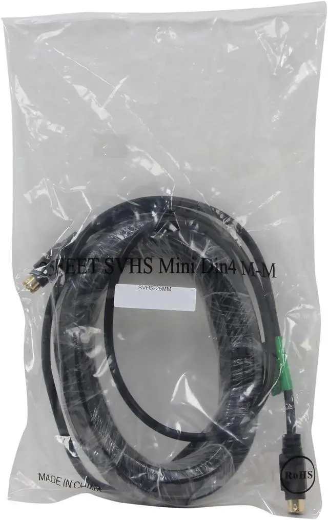 Alt view image 3 of 3 - Nippon Labs 25 ft. Din4 Coaxial S-VIDEO Cable M/M 25ft Model SVHS-25MM 25 feet