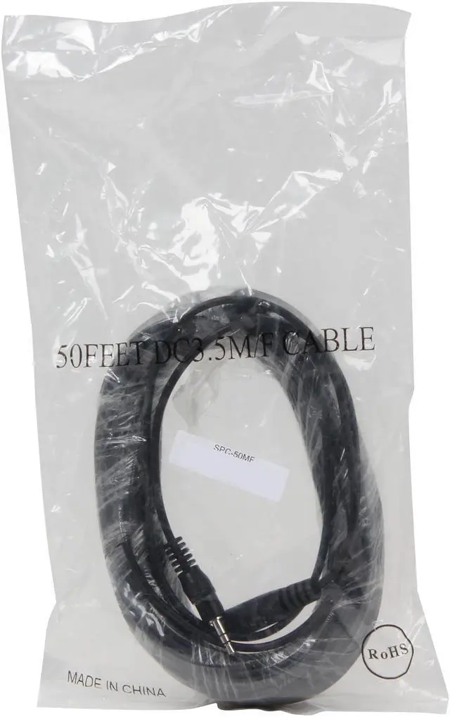 Alt view image 3 of 3 - Nippon Labs 50 ft. Premium 3.5mm Audio Stereo Speaker Extension Cable M/F 50ft Model SPC-50MF 50 feet