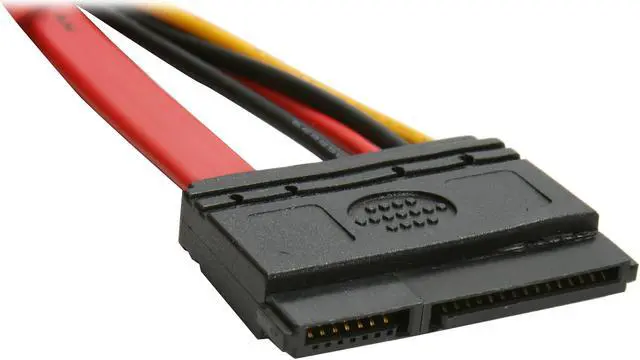 Alt view image 2 of 3 - Nippon Labs SATA-0.5-COMBO SATA 15 Pin Female to SATA 7 Pin and Molex 4 Pin Adapter Cable