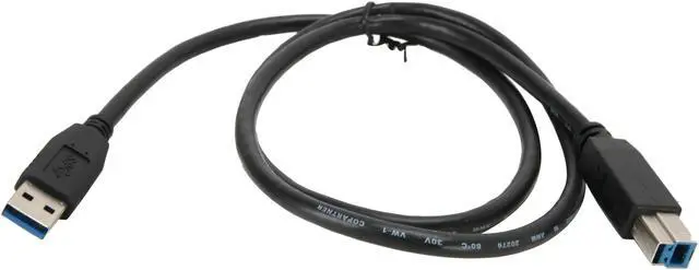 Alt view image 2 of 2 - Nippon Labs USB3-3AB 3 ft. USB 3.0 Type A Male to B Male 3ft Cable for Printer and Scanner, Black