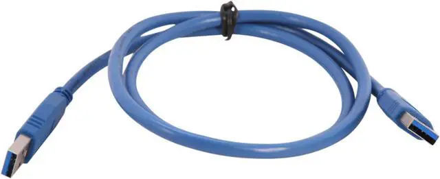 Alt view image 2 of 3 - Nippon Labs USB3-3MM Blue USB 3.0 A Male to A Male Cable