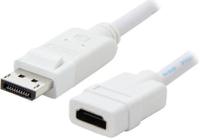 Main image of Nippon Labs DP-HDMI-25MF 9.84" White Display Port to HDMI Cable Male to Female