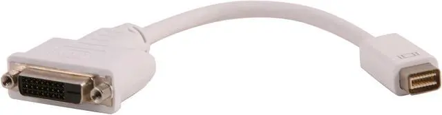 Alt view image 2 of 3 - Nippon Labs AD-MDVIM-DVIF White 8.5" Mini DVI Male to DVI Female Adapter Cable, White - OEM