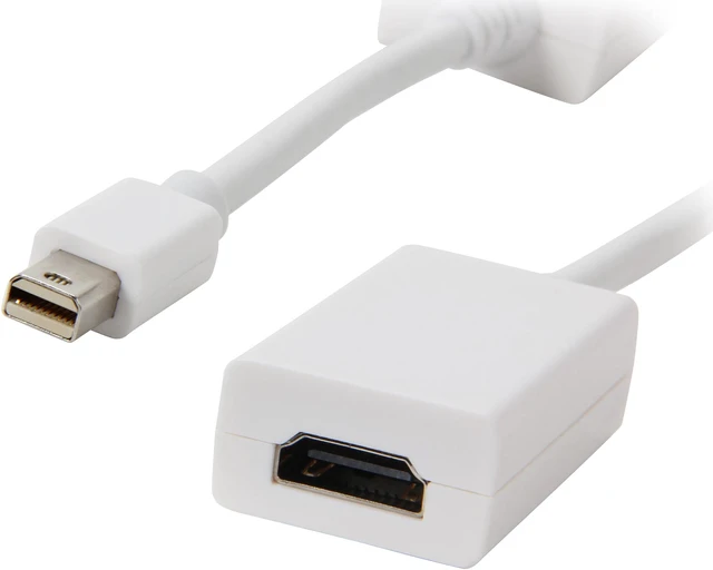 Main image of Nippon Labs AD-MINIDP-HDMI-MF Mini DP DisplayPort Male to HDMI Female Adapter Converter, White - OEM