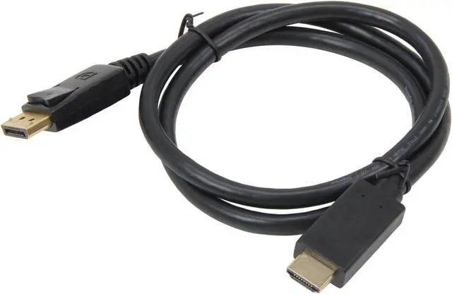 Alt view image 2 of 3 - Nippon Labs DP-HDMI-3 3 ft. DisplayPort to HDMI Converter Cable Supporting VR / 3D / 4K, Black - DP to HDMI Adapter - (M/M) - OEM