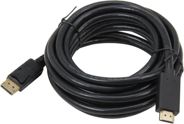 Alt view image 2 of 3 - Nippon Labs DP-HDMI-15 15 ft. DP DisplayPort to HDMI Converter Cable Supporting VR / 3D / 4K, Black - DP to HDMI Adapter - (M/M)