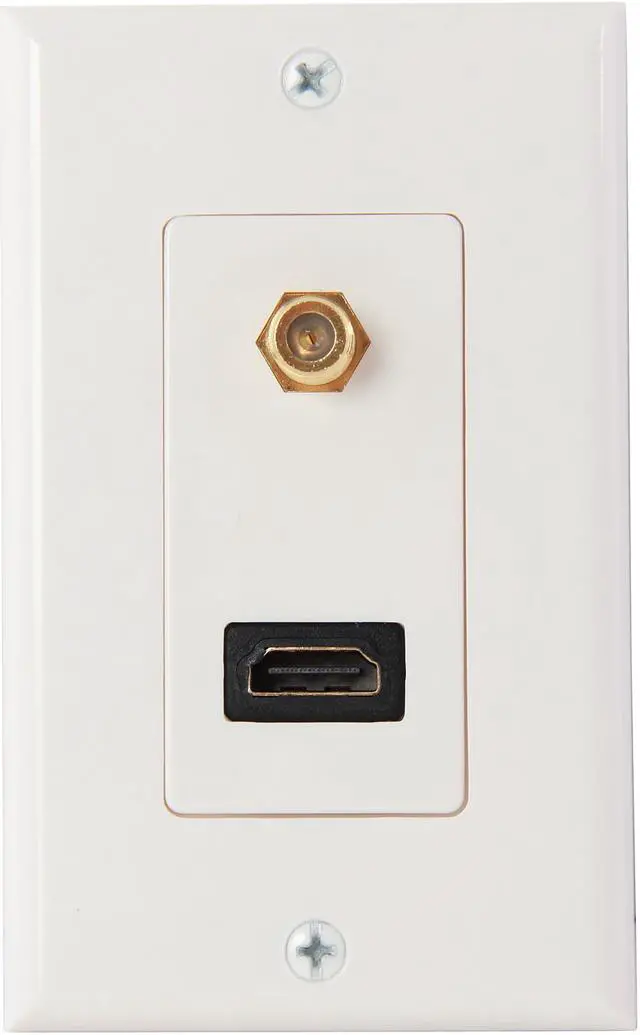 Main image of Nippon Labs WP-HM2-F HDMI Wall Plate with Coaxial F Connector - OEM