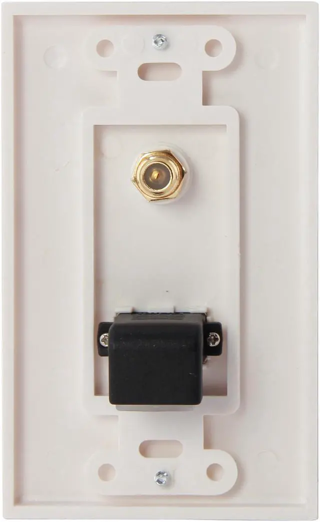 Alt view image 3 of 4 - Nippon Labs WP-HM2-F HDMI Wall Plate with Coaxial F Connector - OEM