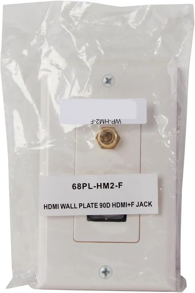 Alt view image 4 of 4 - Nippon Labs WP-HM2-F HDMI Wall Plate with Coaxial F Connector - OEM