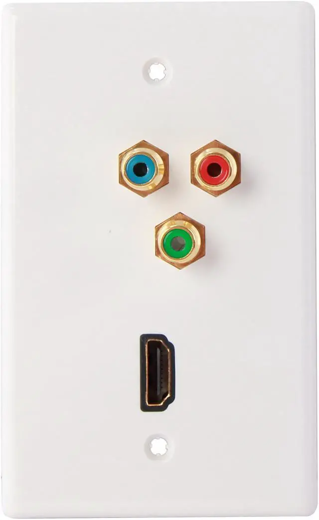 Main image of Nippon Labs WP-HM4-RRGB HDMI Wall Plate with Component Video