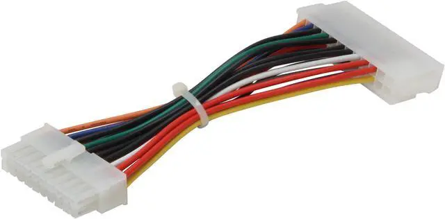 Alt view image 2 of 3 - Nippon Labs POW-10206 6" 20 Pin Female to 24 Pin Male ATX Power Extension cable - OEM