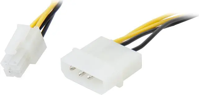 Main image of Nippon Labs POW-08315 15" 12V ATX Male to Molex LP4 Male Power Supply Adaptor Cable - OEM