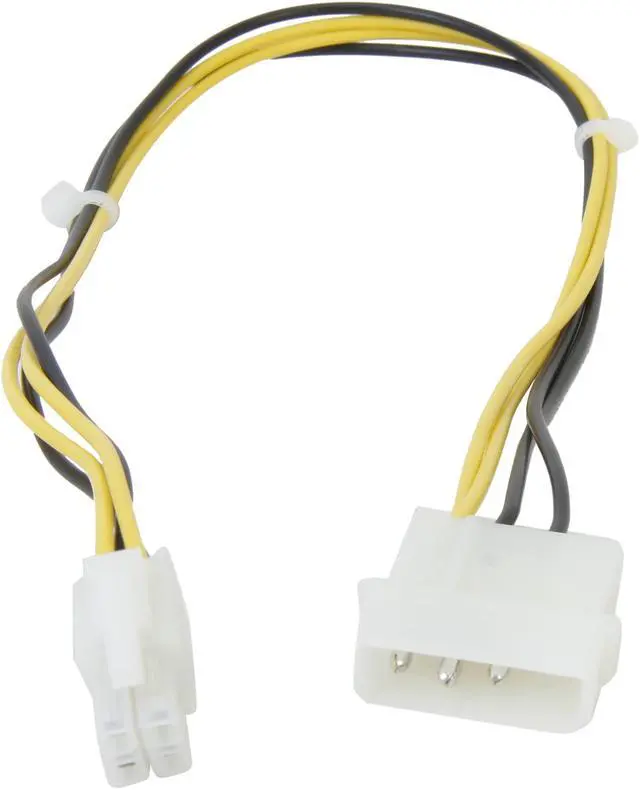 Alt view image 2 of 3 - Nippon Labs POW-08315 15" 12V ATX Male to Molex LP4 Male Power Supply Adaptor Cable - OEM