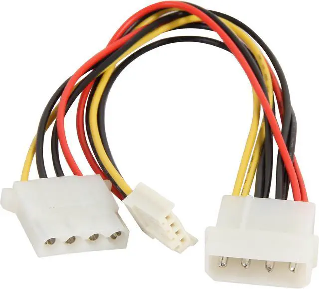Alt view image 2 of 3 - Nippon Labs POW-03808 8" 1 x Molex 5.25 Male to 1 x Molex 5.25 Female and 1 x 3.5 Female Power Supply Adapter Y Cable Spliter