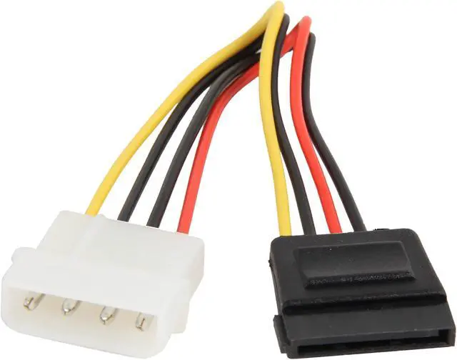 Alt view image 2 of 3 - Nippon Labs POW-S6110-6IN 6 in. 5.25 Male to SATA Internal DC Adaptor Cable Female to Male - OEM