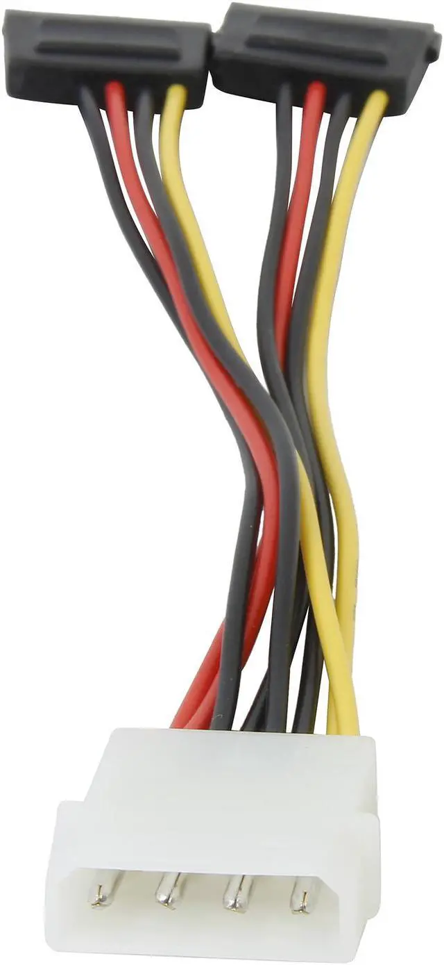 Alt view image 3 of 4 - Nippon Labs POW-S6800-6IN 6" Molex 4 Pin Male to 2 x SATA Female Power Adaptor Y Cable Splitter - OEM