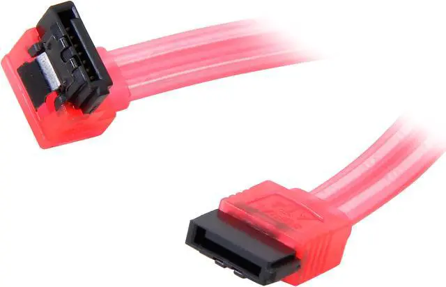 Main image of Nippon Labs SATA3L0.5FT-90/180RD 0.5 ft. SATA III Cable w/ Locking Latch (90 degree to 180 degree) 0.5 feet - OEM