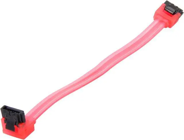 Alt view image 2 of 3 - Nippon Labs SATA3L0.5FT-90/180RD 0.5 ft. SATA III Cable w/ Locking Latch (90 degree to 180 degree) 0.5 feet - OEM