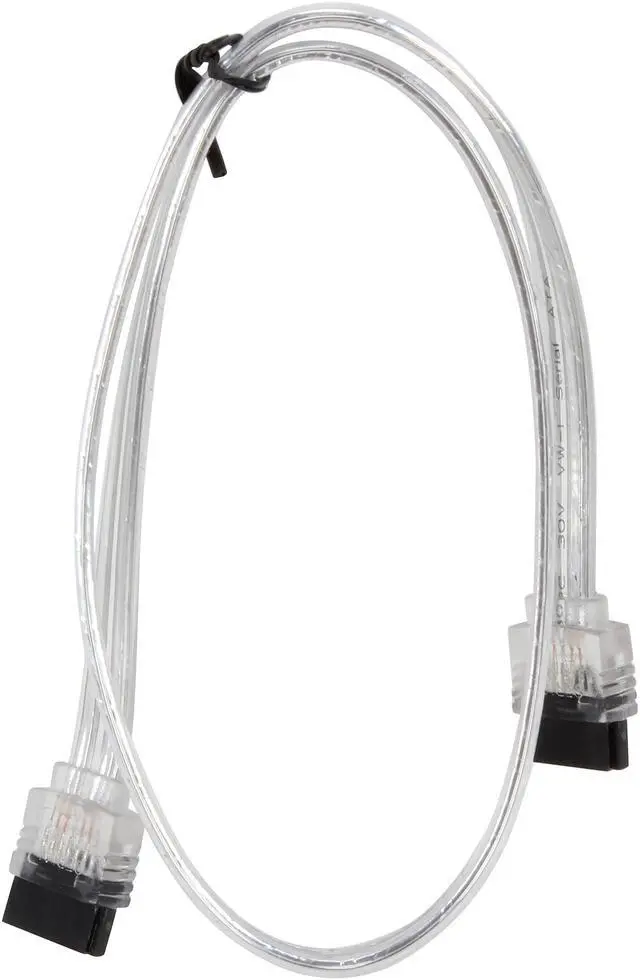 Alt view image 2 of 3 - Nippon Labs SATA3L-1.5FT-SL 9.6" SATA III Male to Male Latching Cable, Silver - OEM