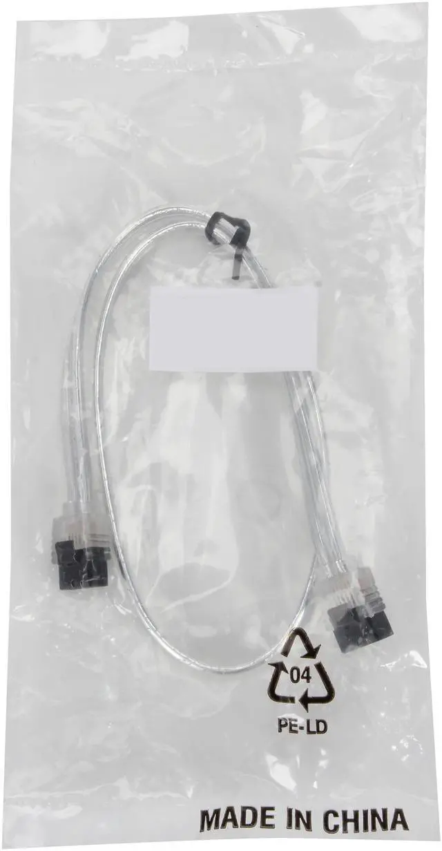 Alt view image 3 of 3 - Nippon Labs SATA3L-1.5FT-SL 9.6" SATA III Male to Male Latching Cable, Silver - OEM