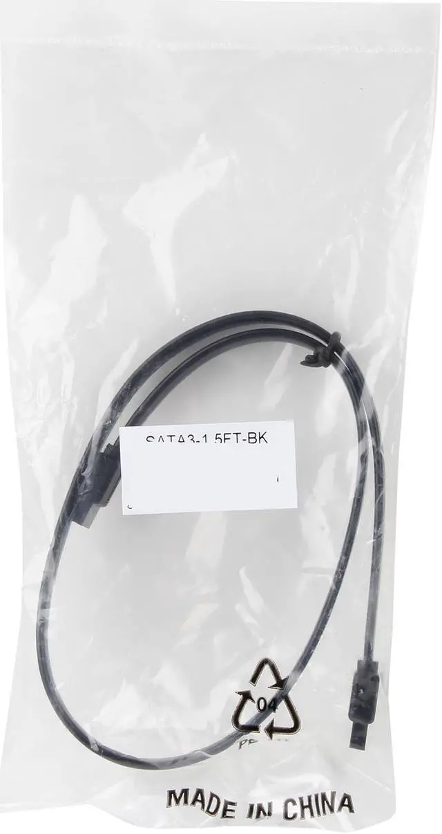 Alt view image 3 of 3 - Nippon Labs SATA3-1.5FT-BK 1.5 ft. SATA III Male to Male Cable, Black - OEM