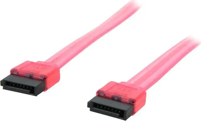 Main image of Nippon Labs SATA3-1.5FT-RD 1.5 ft. SATA III Male to Male Cable, UV Red - OEM