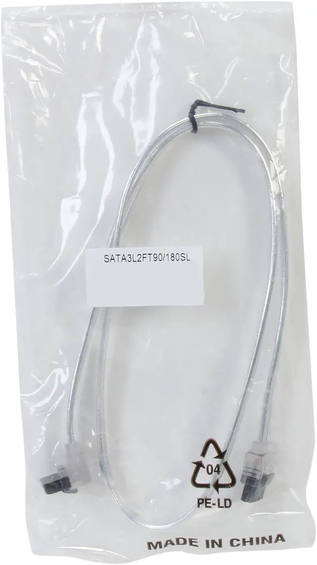 Alt view image 3 of 3 - Nippon Labs SATA3L2FT90/180SL 2 ft. SATA III Cable w/ Locking Latch (90 degree to 180 degree) 2 feet - OEM