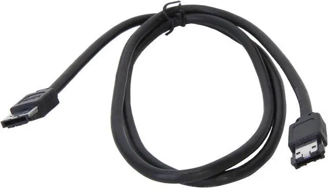 Alt view image 2 of 3 - Nippon Labs ESATA3-EXS-3-llBK 3 ft. eSATA III(Type I) Male to Male Cable, Black - OEM