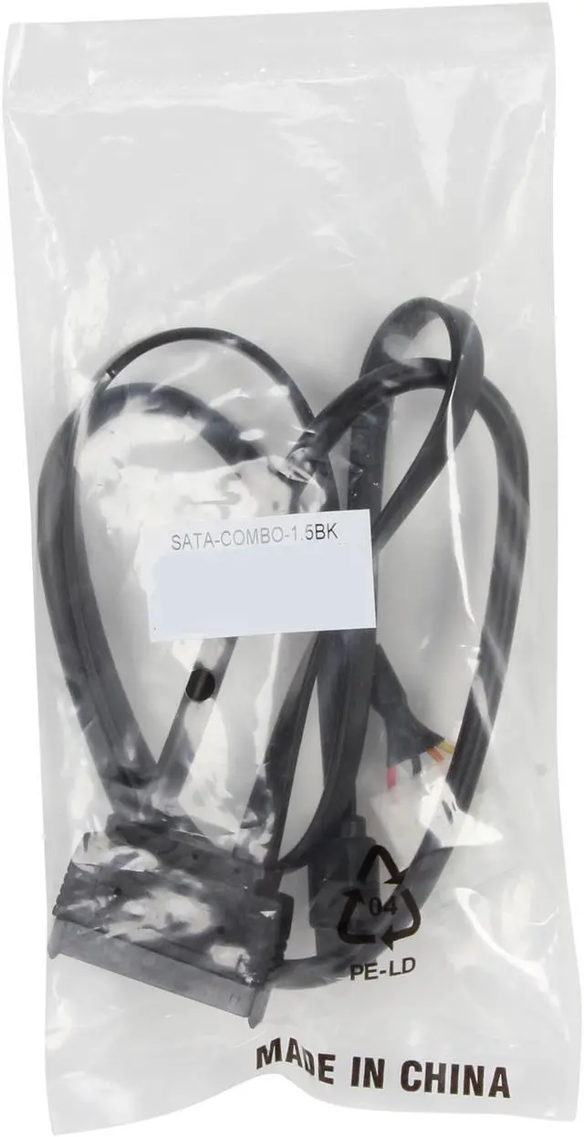 Alt view image 3 of 3 - Nippon Labs SATA-COMBO-1.5BK 1.5 ft. SATA and Power Combination 1.5ft Cable 1.5 feet- OEM