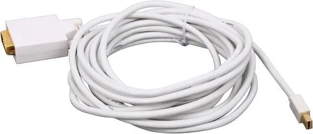 Alt view image 2 of 3 - Nippon Labs MINIDP-DVI-15FT 15 ft. Mini DP DisplayPort Male to DVI Male Adapter Cable, White