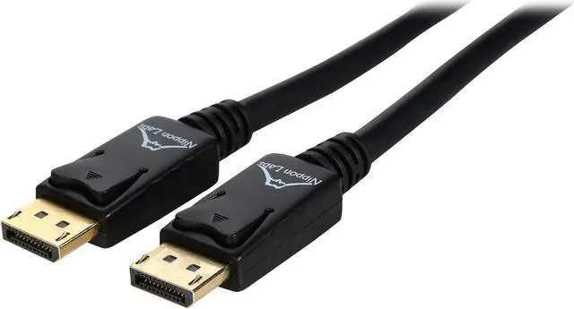 Main image of Nippon Labs DP-3-BR2 3 ft. DP DisplayPort 1.2 HBR2 Male to Male 28AWG Cable with Gold Plated Connectors, Black