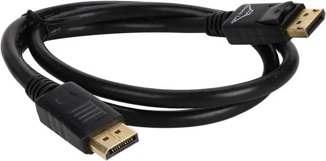 Alt view image 2 of 3 - Nippon Labs DP-3-BR2 3 ft. DP DisplayPort 1.2 HBR2 Male to Male 28AWG Cable with Gold Plated Connectors, Black
