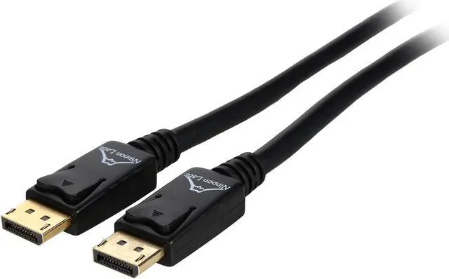 Main image of Nippon Labs DP-6-BR2 6 ft. DP DisplayPort 1.2 HBR2 Male to Male 28AWG Cable with Gold Plated Connectors, Black