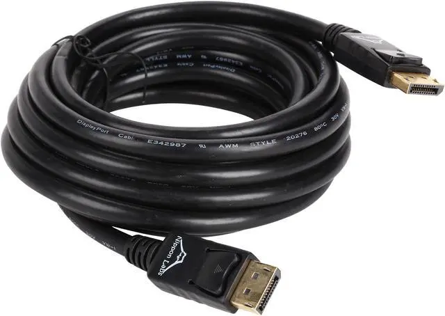 Alt view image 2 of 3 - Nippon Labs DP-15-BR2 15 ft. Black DisplayPort Male to Male w/ Gold Plated 28 AWG DisplayPort V1.2 High Bit-Rate 2 Cable - OEM