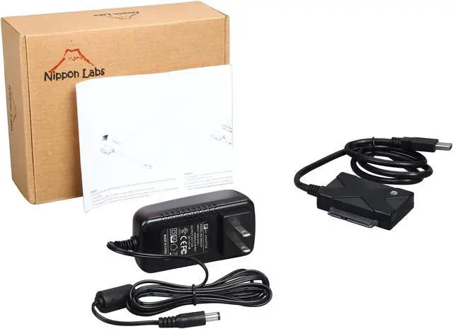 Alt view image 5 of 5 - Nippon Labs NL-ST0038 USB 3.0 to SATA Converter Adapter for 2.5" and 3.5" HDD with Power Adapter, Black