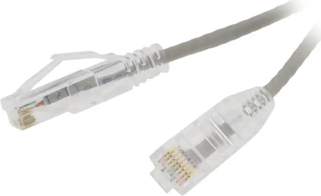 Main image of Nippon Labs 28 AWG Snagless Ultra Slim Cat6  Ethernet Patch Cable - Network Internet Cord - RJ45, Stranded, 550Mhz, UTP, - 5ft, Gray