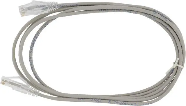 Alt view image 2 of 2 - Nippon Labs 28 AWG Snagless Ultra Slim Cat6  Ethernet Patch Cable - Network Internet Cord - RJ45, Stranded, 550Mhz, UTP, - 7ft, Gray