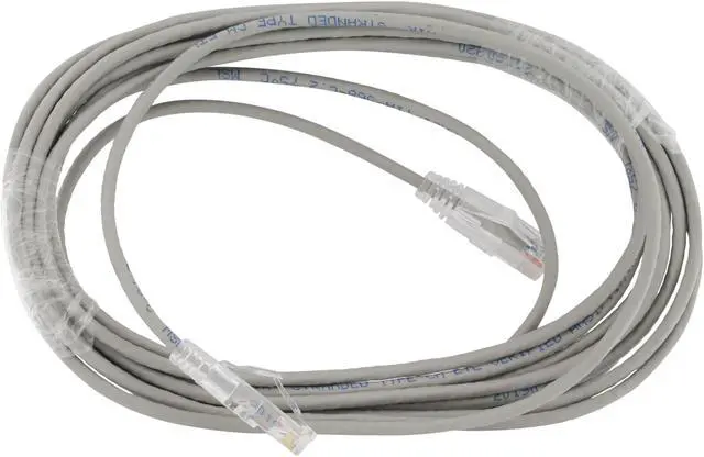 Alt view image 2 of 2 - Nippon Labs 28 AWG Snagless Ultra Slim Cat6  Ethernet Patch Cable - Network Internet Cord - RJ45, Stranded, 550Mhz, UTP, - 15ft, Gray