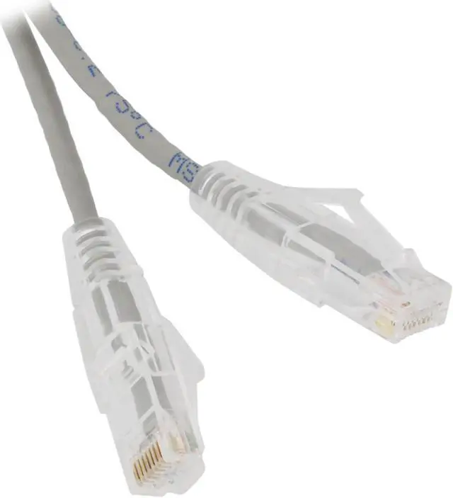 Main image of Nippon Labs 28 AWG Snagless Ultra Slim Cat6  Ethernet Patch Cable - Network Internet Cord - RJ45, Stranded, 550Mhz, UTP, - 15ft, Gray
