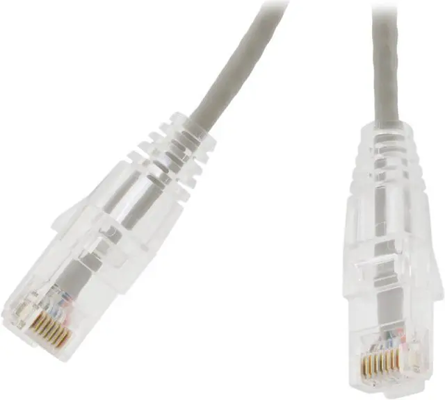 Main image of Nippon Labs 28 AWG Snagless Ultra Slim Cat6  Ethernet Patch Cable - Network Internet Cord - RJ45, Stranded, 550Mhz, UTP, - 25ft, Gray