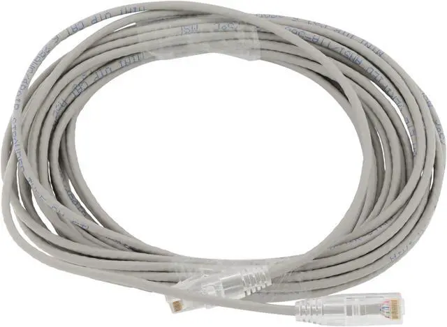Alt view image 2 of 2 - Nippon Labs 28 AWG Snagless Ultra Slim Cat6  Ethernet Patch Cable - Network Internet Cord - RJ45, Stranded, 550Mhz, UTP, - 25ft, Gray