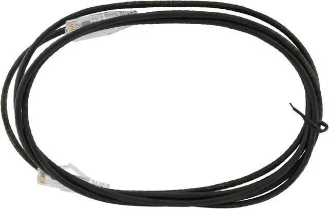 Alt view image 2 of 2 - Nippon Labs 28 AWG Snagless Ultra Slim Cat6 Ethernet Patch Cable - Network Internet Cord - RJ45, Stranded, 550Mhz, UTP, - 7ft, Black