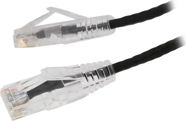 Main image of Nippon Labs 28 AWG Snagless Ultra Slim Cat6  Ethernet Patch Cable - Network Internet Cord - RJ45, Stranded, 550Mhz, UTP, - 25ft, Black