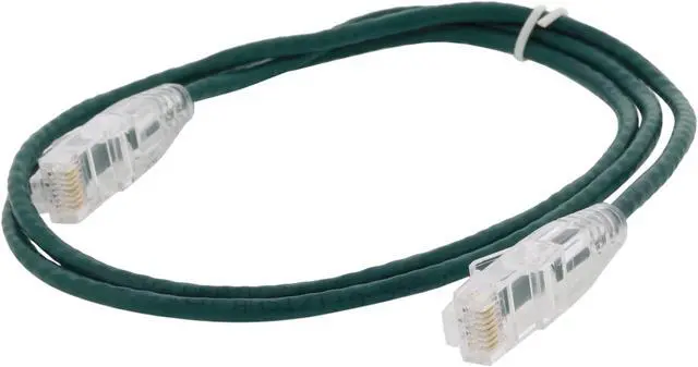 Alt view image 2 of 2 - Nippon Labs 28 AWG Snagless Ultra Slim Cat6  Ethernet Patch Cable - Network Internet Cord - RJ45, Stranded, 550Mhz, UTP, - 3ft, Green