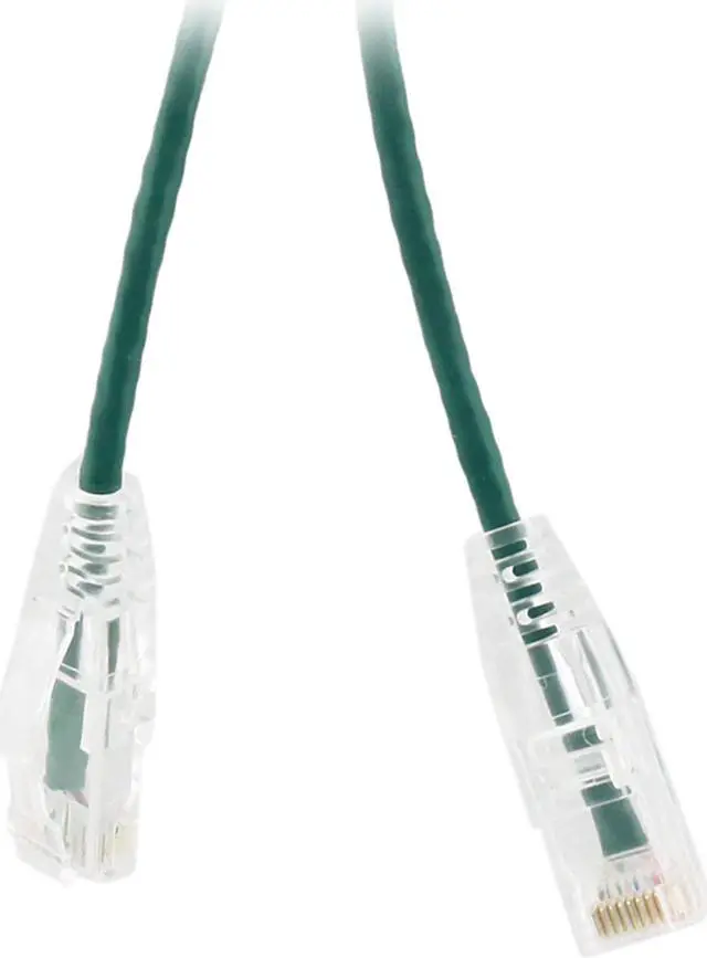 Main image of Nippon Labs 28 AWG Snagless Ultra Slim Cat6  Ethernet Patch Cable - Network Internet Cord - RJ45, Stranded, 550Mhz, UTP, - 10ft, Green