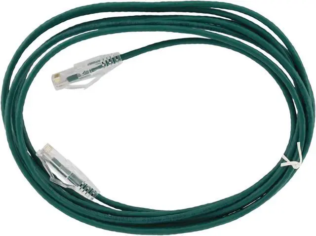 Alt view image 2 of 2 - Nippon Labs 28 AWG Snagless Ultra Slim Cat6  Ethernet Patch Cable - Network Internet Cord - RJ45, Stranded, 550Mhz, UTP, - 10ft, Green