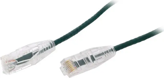 Main image of Nippon Labs 28 AWG Snagless Ultra Slim Cat6  Ethernet Patch Cable - Network Internet Cord - RJ45, Stranded, 550Mhz, UTP, - 15ft, Green