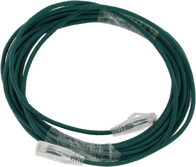 Alt view image 2 of 2 - Nippon Labs 28 AWG Snagless Ultra Slim Cat6  Ethernet Patch Cable - Network Internet Cord - RJ45, Stranded, 550Mhz, UTP, - 20ft, Green